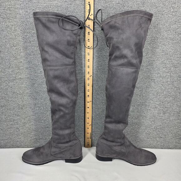 STUART WEITZMAN LOWLAND GRAY SUEDE OTK BOOTS SIZE 37 – RUSSELL & BROMLEY COLLAB - Picture 5 of 13